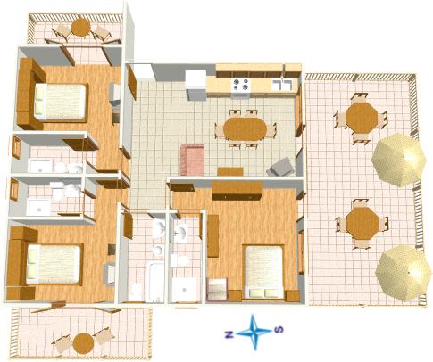 apartment's plan in apartment Anita, Makarska