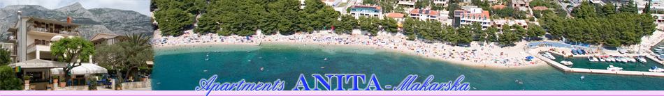 apartments Anita, header image - beach in Makarska