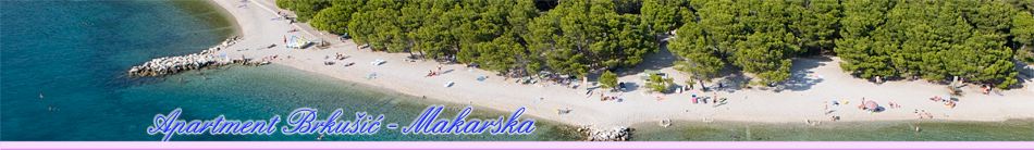Makarska - wide long beaches, view from air