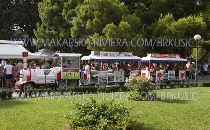 Mini electric train in Makarska