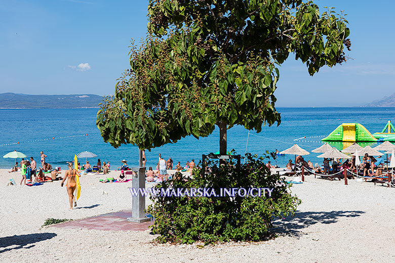 Makarska beach in summer time