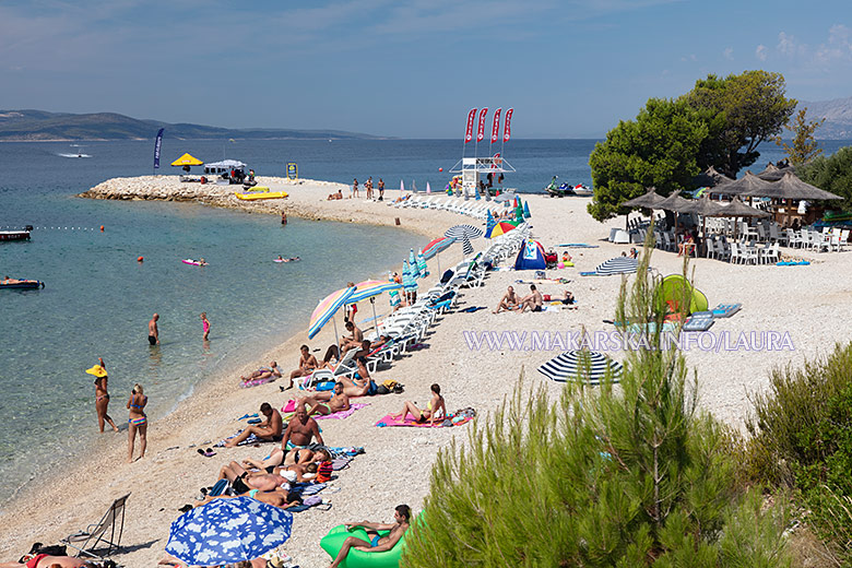 beach in Makarska, summer time