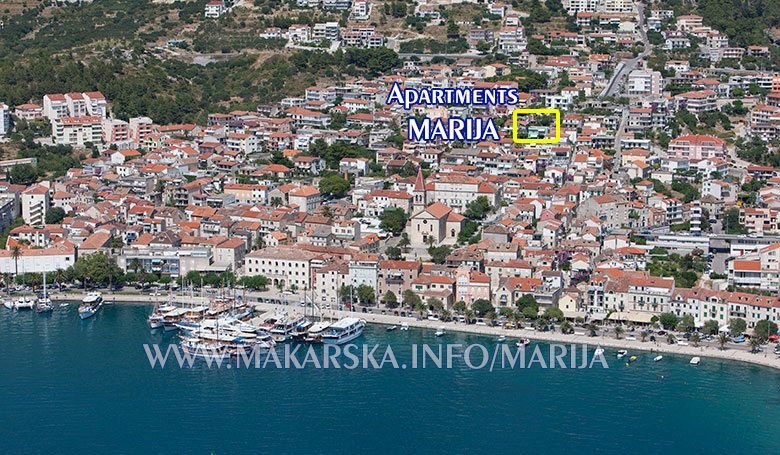 apartments Marija Orošnjak, Makarska - house, aerial position