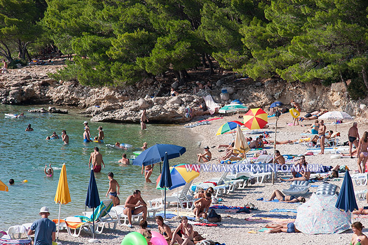 Makarska beach at summer time