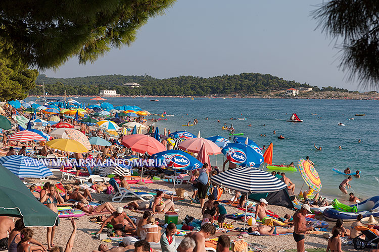 Makarska beach - summer top season, full of people