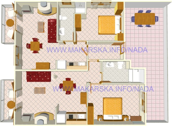 floor plane of house Nada in Makarska