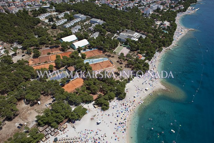 Aerial picture of Makarska beaches