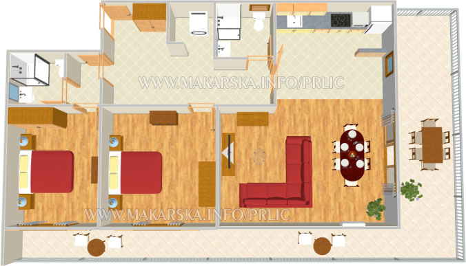 floor plan - Wohnung Plan - tlocrt apartmana