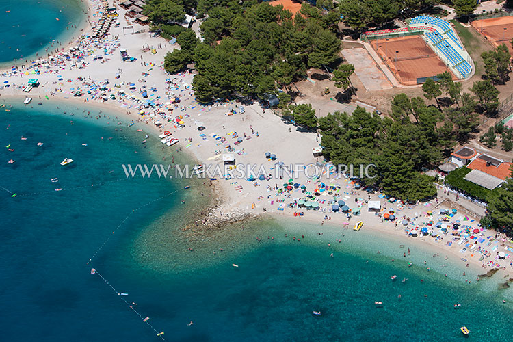 aerial photo of Makarska beach - Luftbild von Makarska Strand