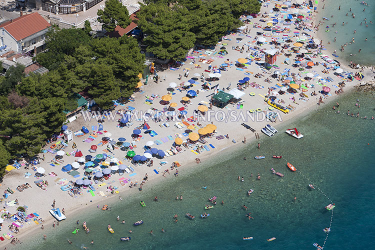 Makarska beach - aerial picture