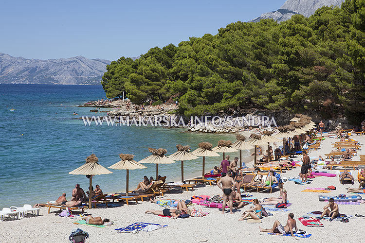 Makarska beach at beachbar Buba